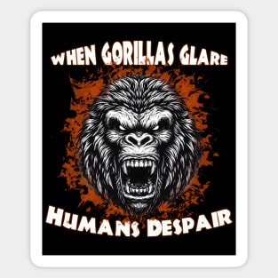 Sinister Angry Gothic Gorilla Sticker